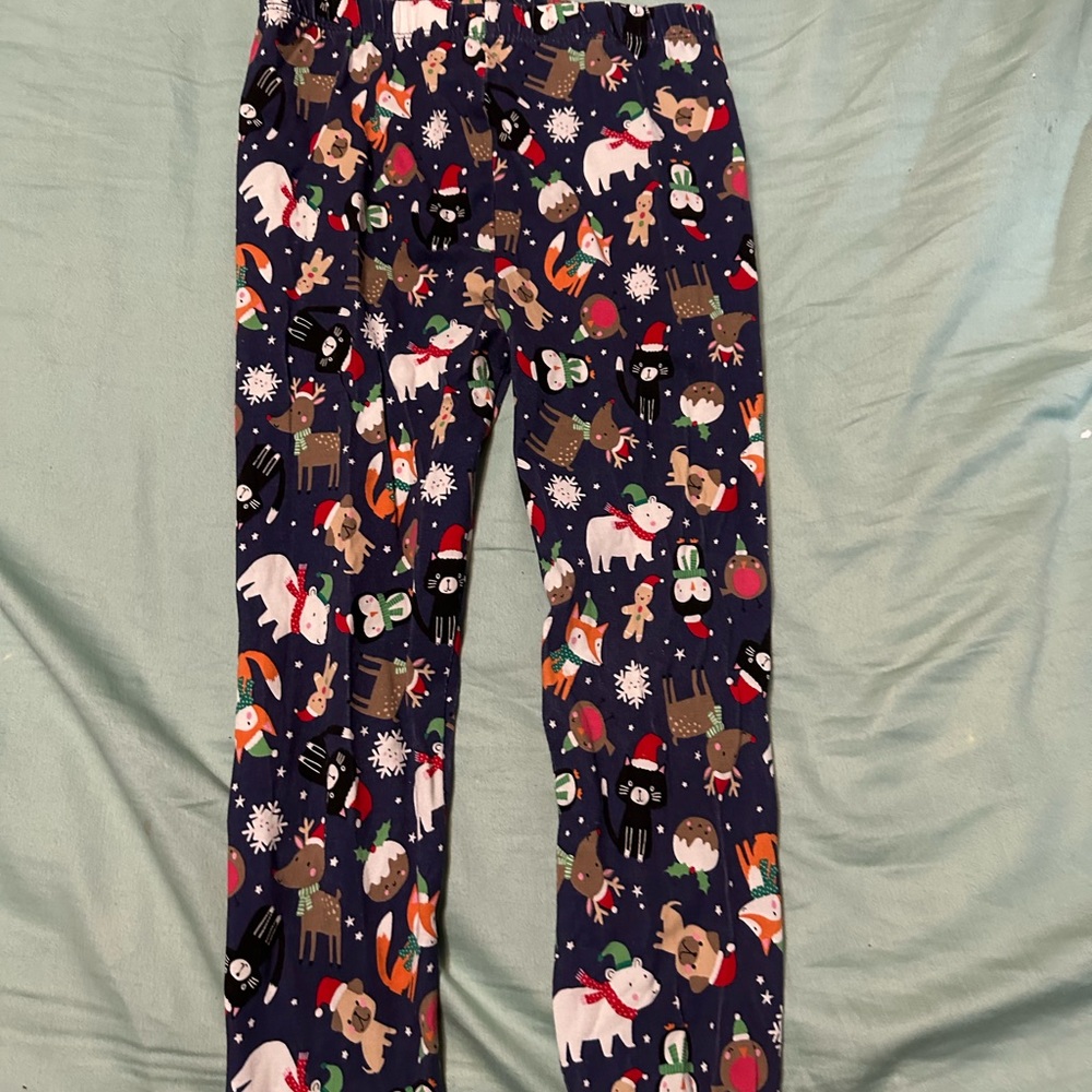 Festive Holiday Print Pajama Pants